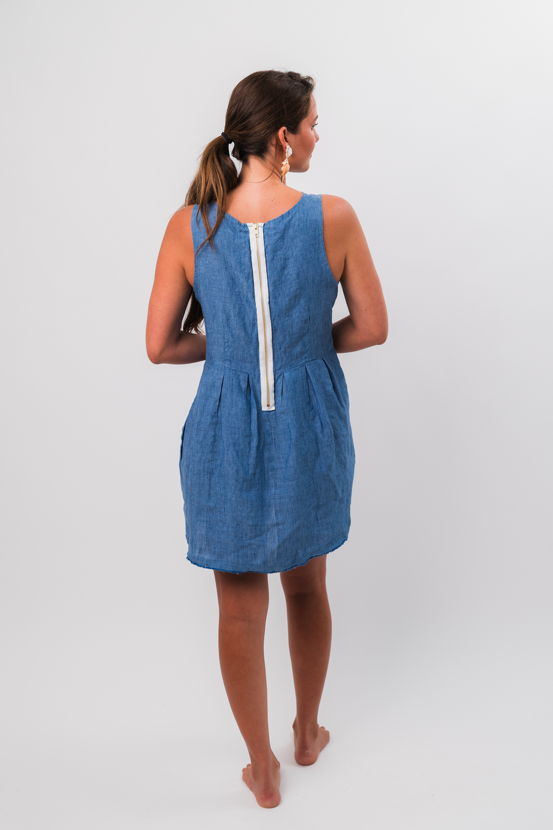 Blue Lagoon Linen Rita Dress